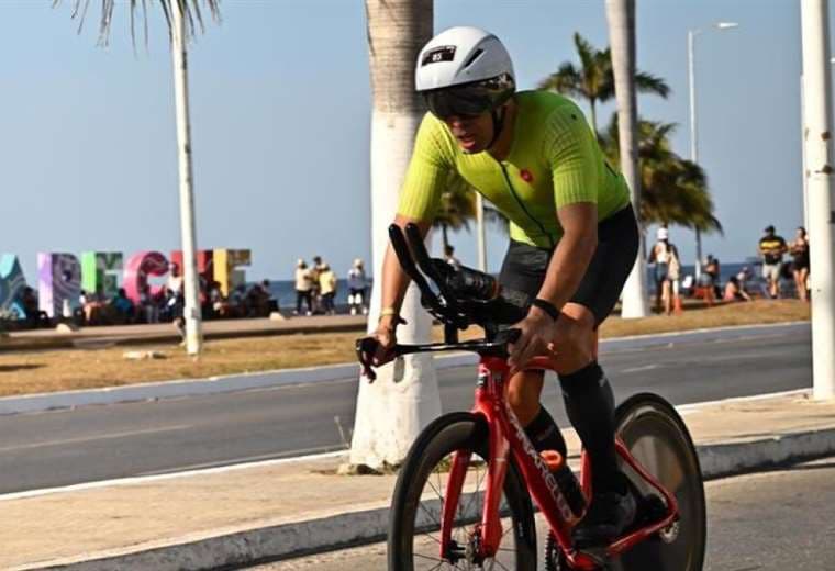 Bernardo Straube durante la prueba de ciclismo. Foto: B. Straube