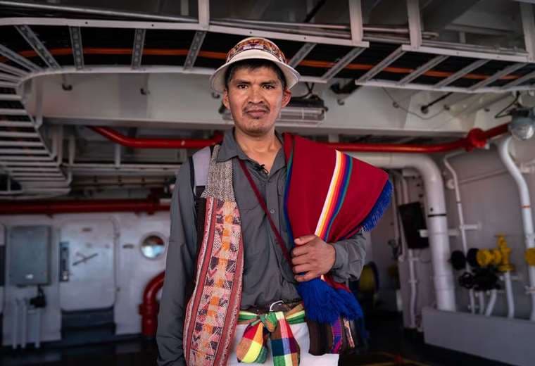 Samuel Flores, en el buque 'ARC Caribe', de la Armada de Colombia / Foto: EL PAÍS