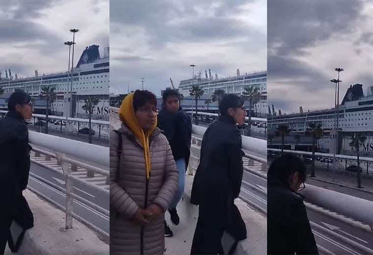 Familiares de bolivianos varados en un crucero