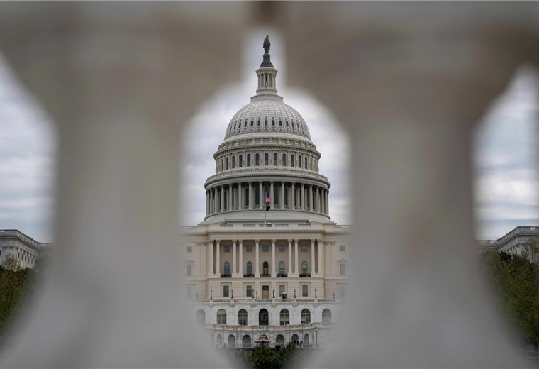 Una vista del Capitolio, en Washington. Foto. AFP