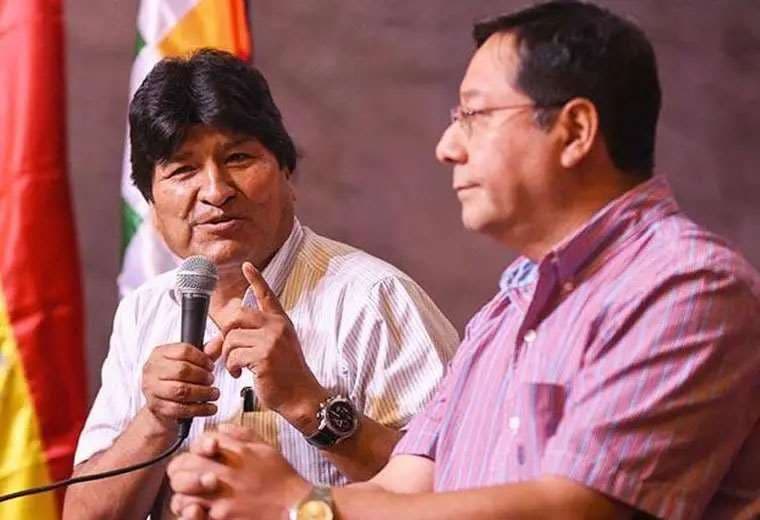 Evo Morales y Luis Arce. Foto de archivo: APG