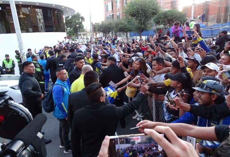 Boca Juniors originó un revuelo en Sucre. Foto: APG