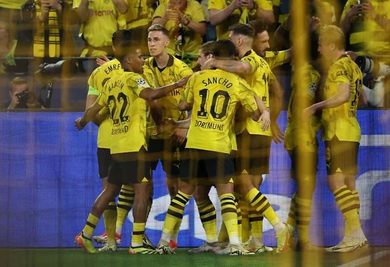 Imagen del partido entre Dortmund y PSG. AFP