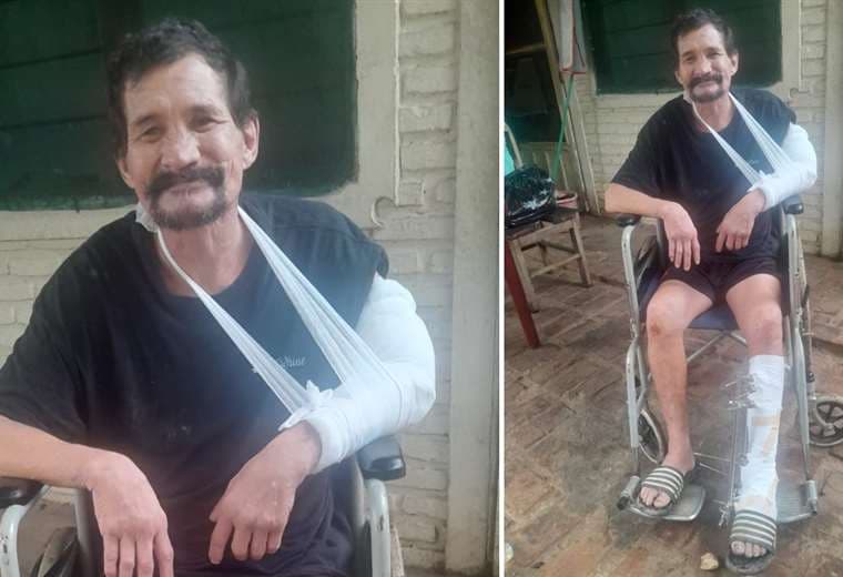 'Vinchita' se encuentra impedido de caminar debido a las fracturas/Foto: Gentileza Familia