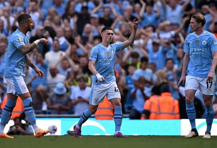 Imagen del partido entre Manchester City y West Ham. AFP