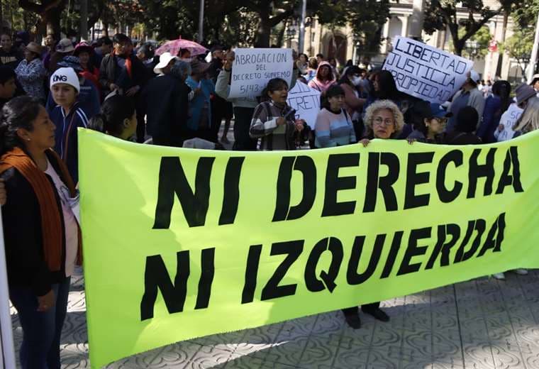 Protesta de gremiales en Cochabamba /Foto: APG Noticias