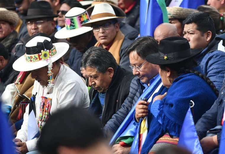 David Choquehuanca participó en el congreso del MAS de El Alto. Foto: APG