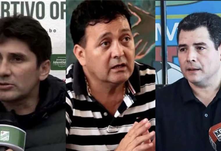 Ronald Raldes, Noel Montaño, y Sebastián Peña
