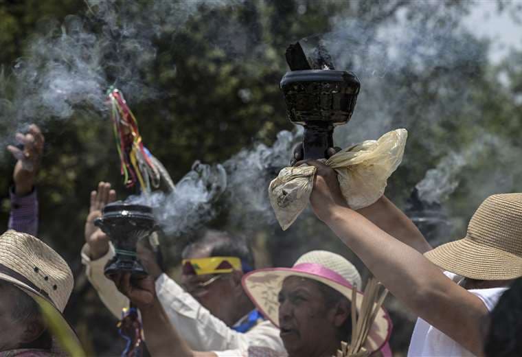 Ritual indígena mexicano para pedir lluvia. Foto: AFP