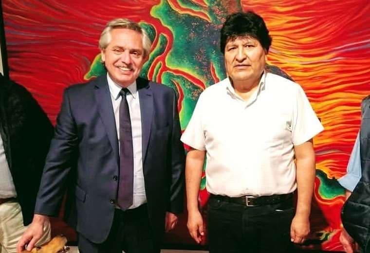 Alberto Fernández y Evo Morales. Foto de archivo: @evoespueblo