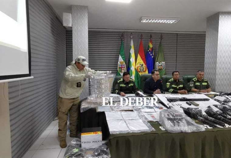 Los detenidos fueron presentados en el Comando/Foto: Jorge Gutiérrez