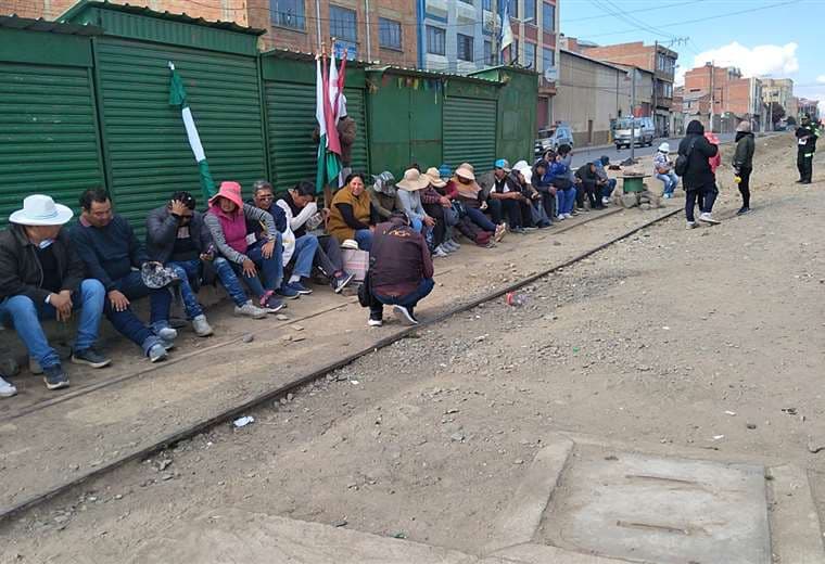 Los gremiales ya están en El Alto, mañana bajarán a La Paz /Foto: Conf. de Gremialistas
