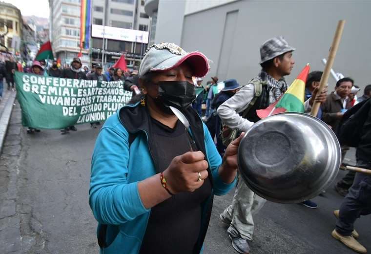 Marcha de gremiales llega a La Paz /Foto: APG Noticias