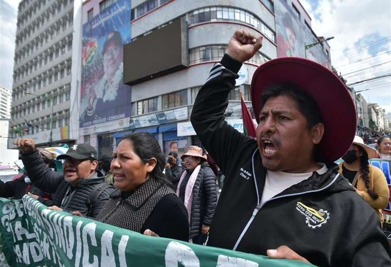 Marcha de gremiales llega a La Paz /Foto: APG Noticias