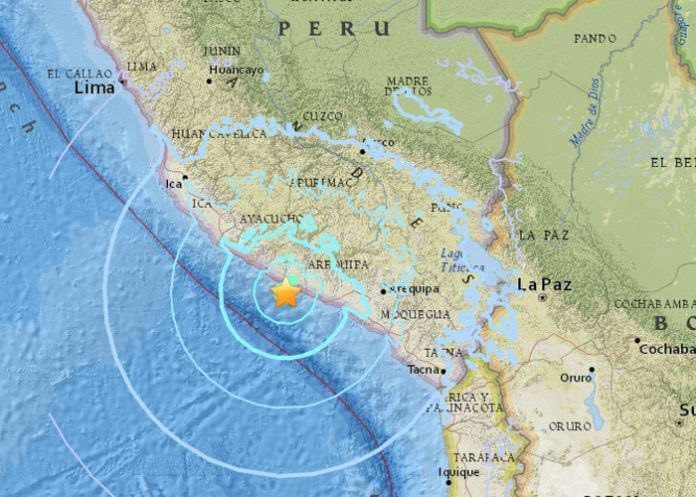 Sismo de 6,3 de magnitud sacude sur de Perú con epicentro en el Pacífico