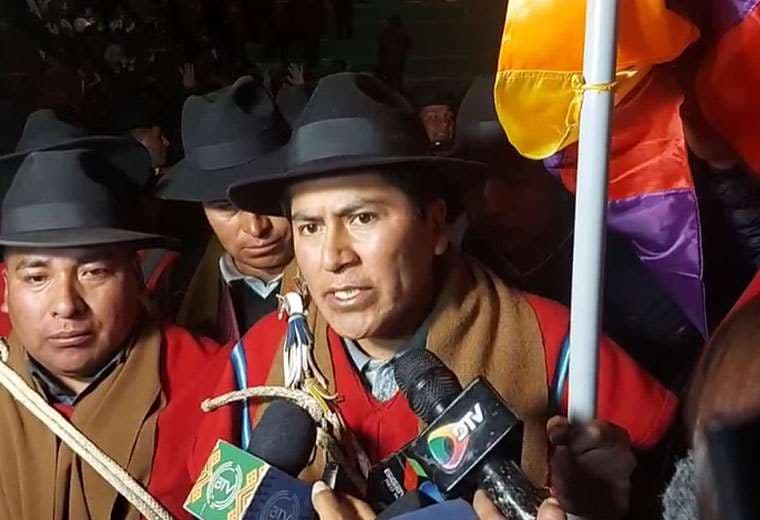 David Mamani, ejecutivo de los campesinos de La Paz. Foto: VosTv