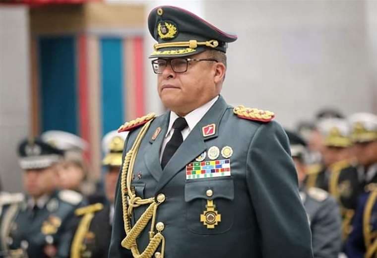 El general Zúñiga tras ser ratificado en el cargo en enero de este año. Foto: APG