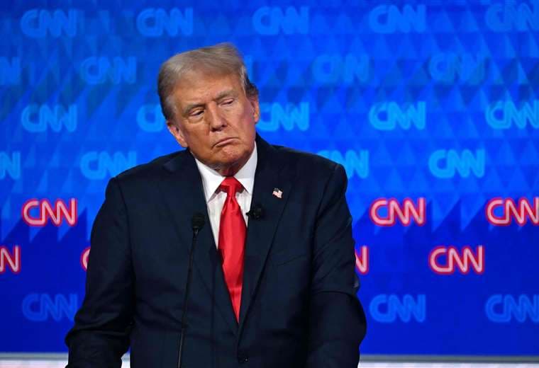 Donald Trump, expresidente de EEUU, en el debate presidencial / AFP