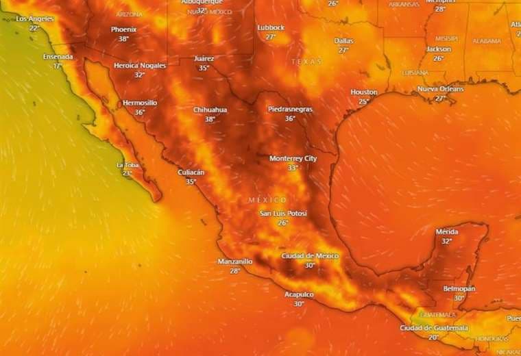 Mapa de calor en México y Estados Unidos