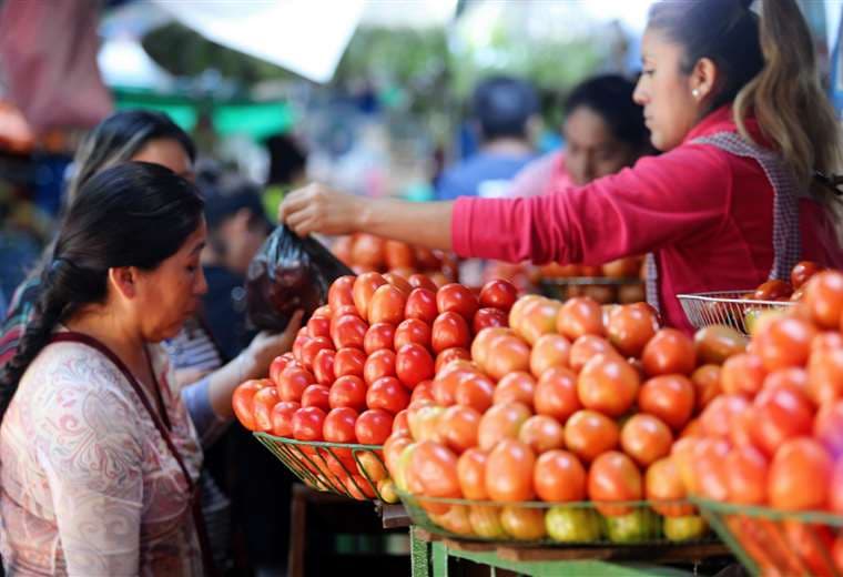 El precio del tomate se elevó hasta un 400% en Santa Cruz/Foto: EL DEBER