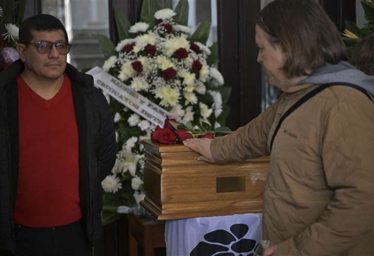 Funeral de la militante comunista Amelia Sanjurjo en Montevideo / AFP