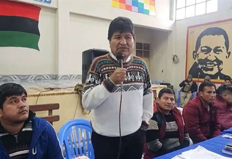 Evo Morales en el ampliado. Foto: RKC