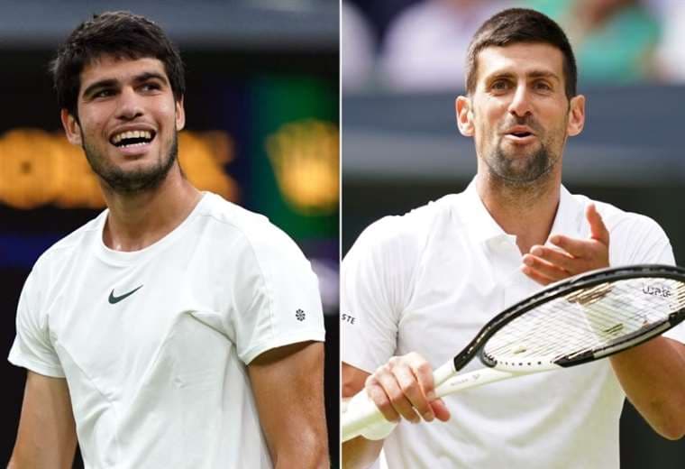 Alcaraz y Djokovic volverán a enfrentarse este domingo. Fotos: Internet