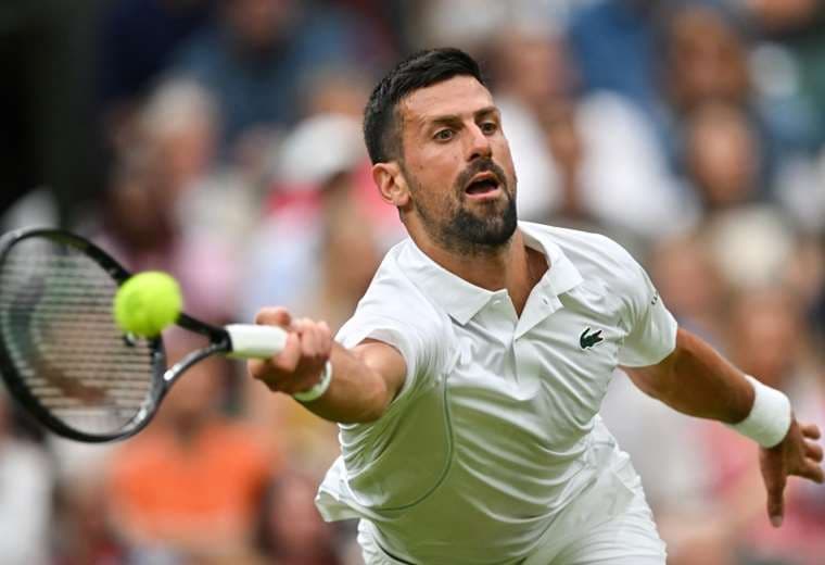 Djokovic en Wimbledon. Foto: AFP