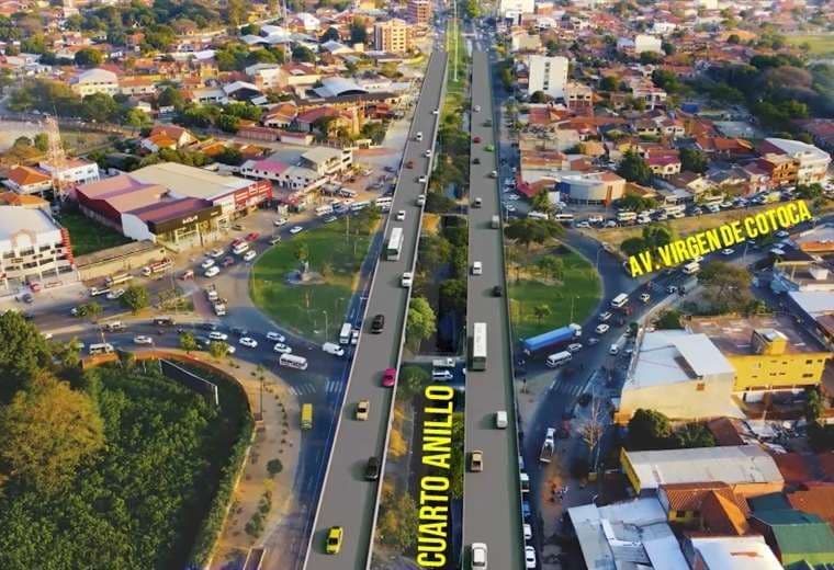Viaductos de la Virgen de Cotoca y el Plan Tres Mil registran un 75% de avance