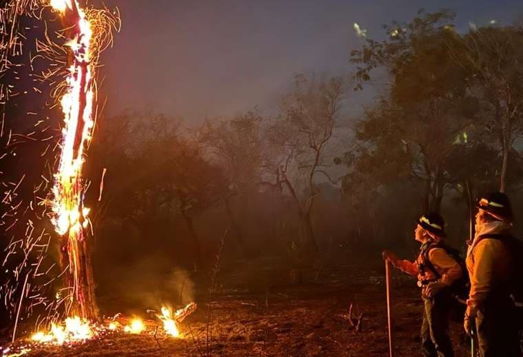 Pobladores se unen para combatir las llamas que rodean comunidades y amenazan viviendas 