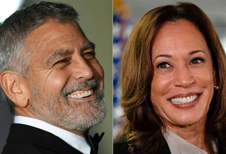 El actor George Clooney y la vicepresidenta Kamala Harris / AFP