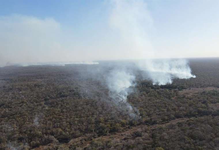 Incendio en San Matías. Foto: Gobernación