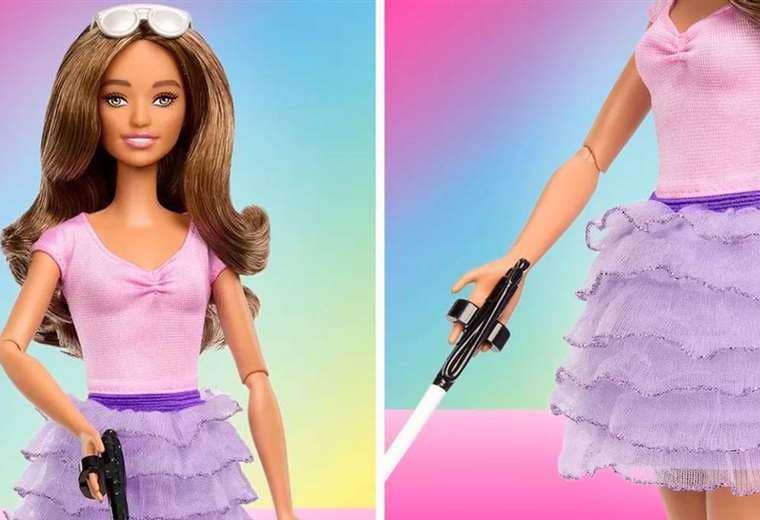 Mattel lanza su primera Barbie ciega, con bastón y lentes de sol