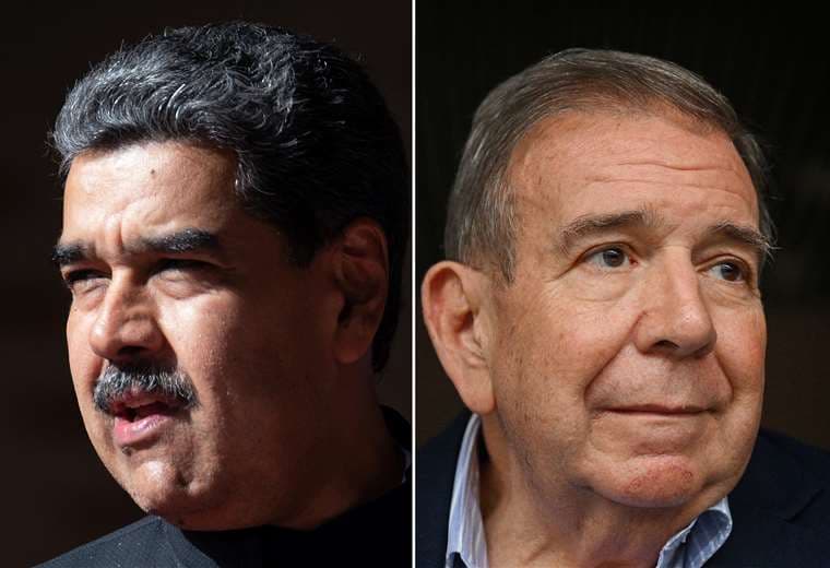 Los candidatos presidenciales Nicolás Maduro y Edmundo González Urrutia / AFP 