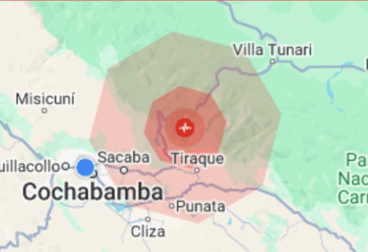 Registran evento sísmico en Cochabamba de 4,7 