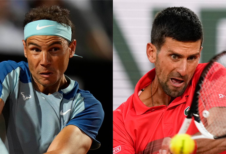Nadal y Djokovic. Foto: AFP
