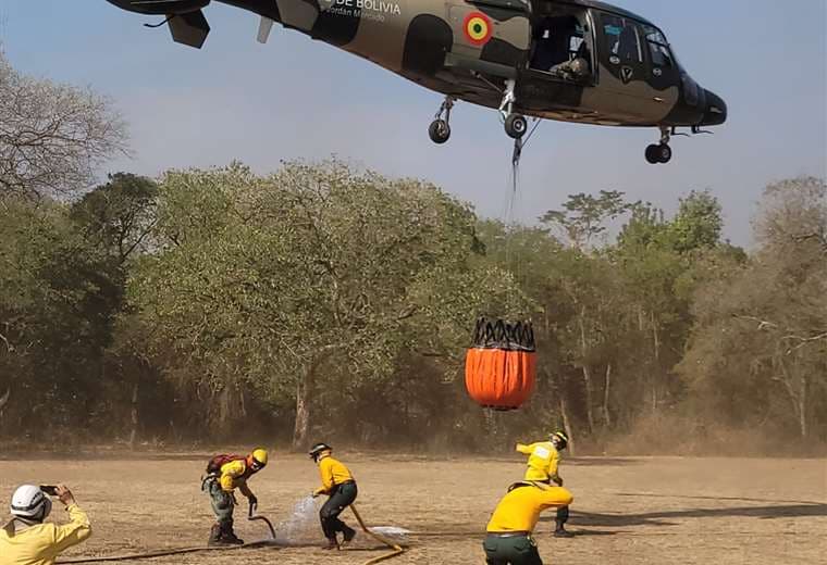 Asistencia a la Chiquitania por los incendios forestales. Fotos: Ministerio de Defensa