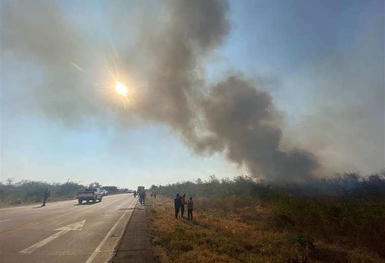 Los incendios azotan  a la Chiquitania. Foto: Jorge Ibàñez