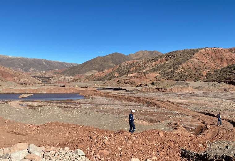 Zona de explotación de oro en Tarija
