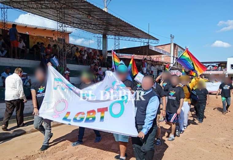La marcha del Día del Orgullo LGBT+ se realizó PC-4 de Palmasola / Foto: Miguel Surubí
