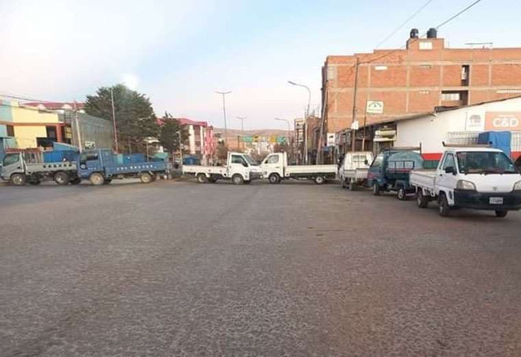 Bloqueo en Oruro. Foto: Radio Pío XII