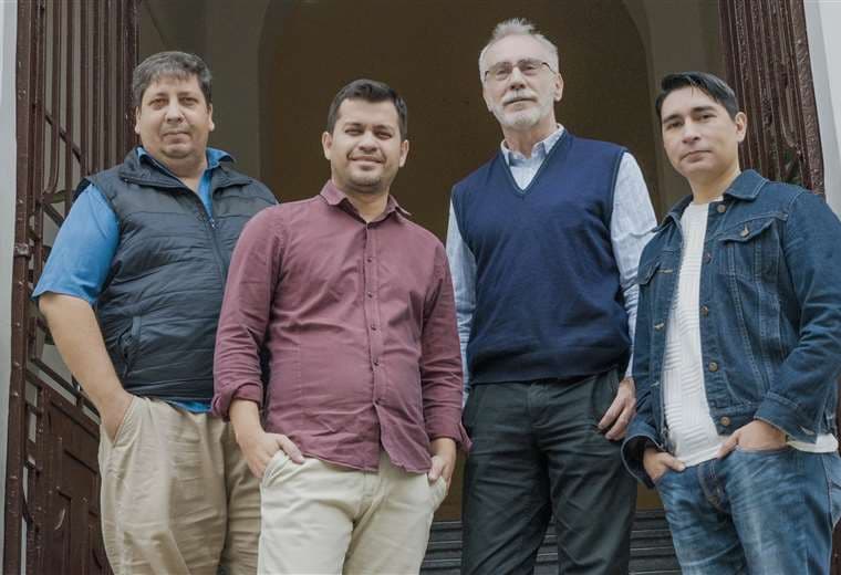 Los conferencistas José Baudoin, Gilberto Melgar, Bolívar Carvalho y David Canido