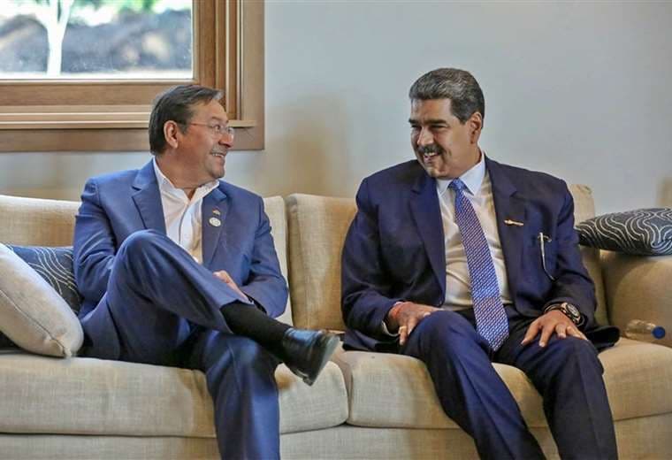 Arce y Maduro reunidos en Caracas. 