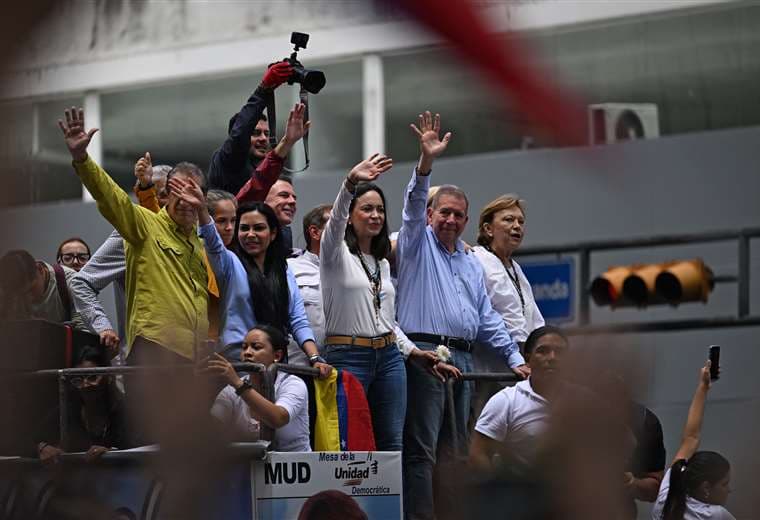 Candidatos de la oposición venezolana. Foto: AFP