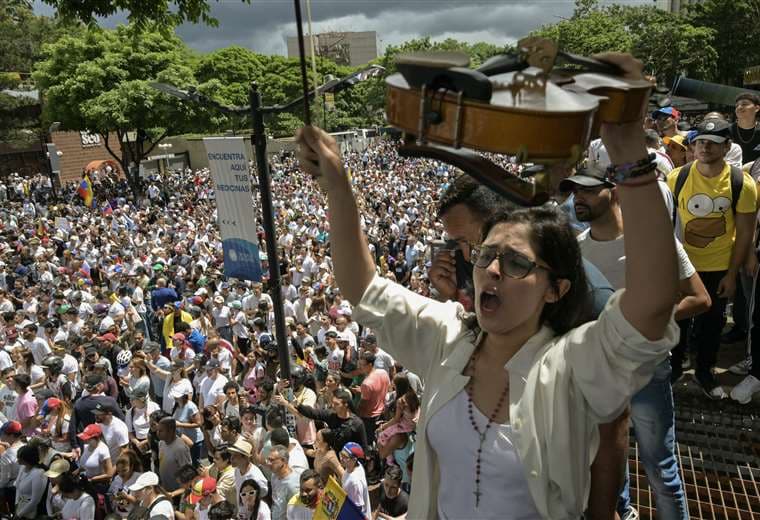 Protesta de venezolanos contra los resultados de las elecciones en Venezuela / AFP