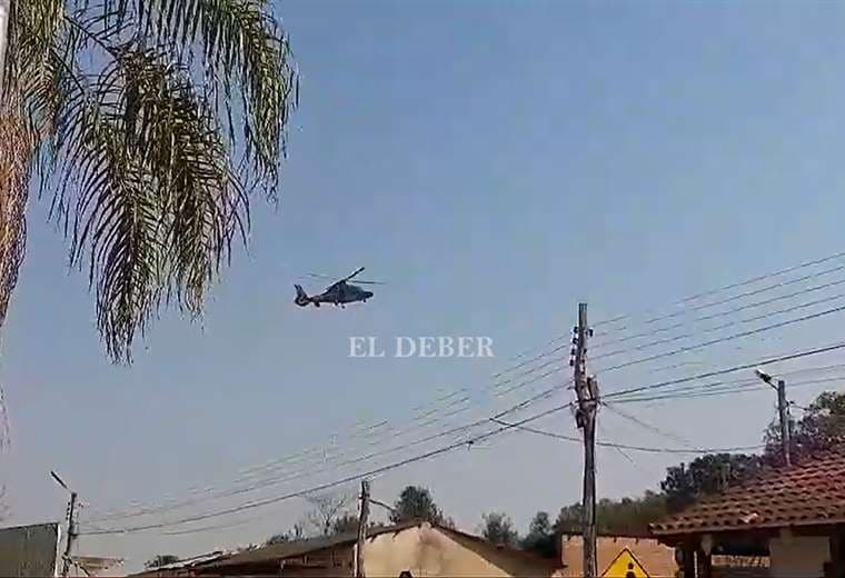 Helicóptero Z9 aterriza en San Javier para realizar sobrevuelo en zonas afectadas por los incendios