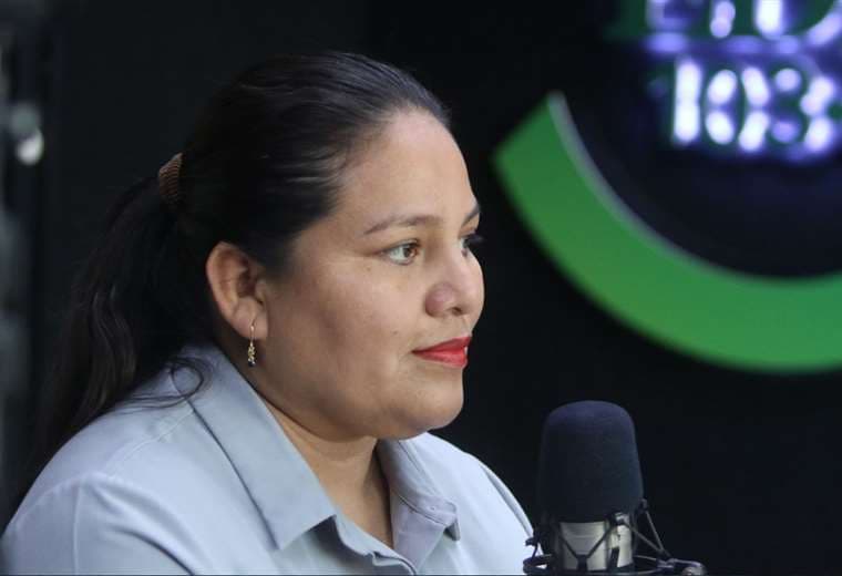 Diputada Choque en El Deber Radio. Foto: Juan Carlos Torrejón