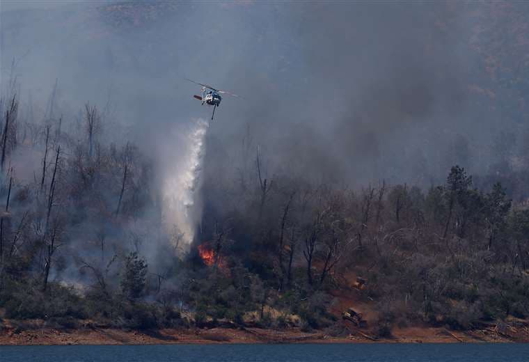 Incendio fuera de control en California. Foto AFP