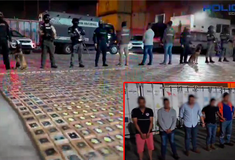 Se incautaron 6 toneladas de cocaína durante una inspección en Ecuador 