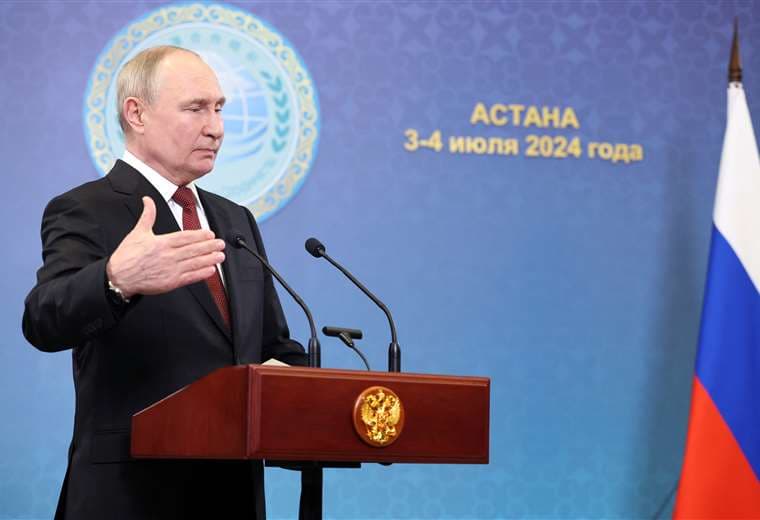 Vladimir Putin, presidente de Rusia, en una cumbre en Kazajistán / AFP